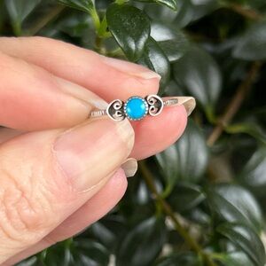 Vintage Native American Sterling Silver Turquoise Ring